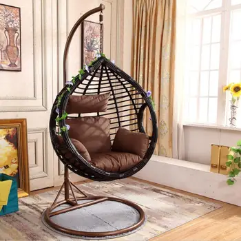 Lauko baldai supamoji kėdė, kabantys krepšelį naujas rotango kėdės paukščio lizdą, kabantį kėdė balkonas sūpynės