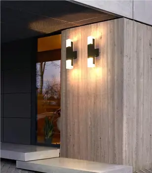 Lauko Laiptai Eilėje Vandeniui Akrilo Sienos Lempos Šiuolaikinės Kūrybos Šildomi Sodo Balkonas LED WallLamp AC85-265V
