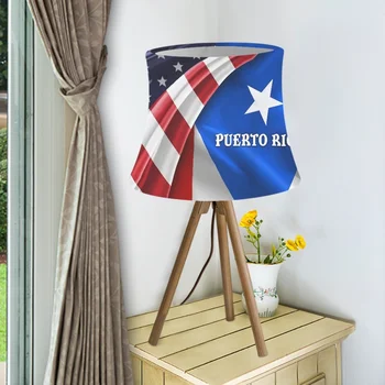 Lempos Dangtelis Puerto Riko Vėliava 3D Spausdinimo Umbra Naktiniai staleliai, Lempa Print On Demand Gaubtai ir Lempos Dangtelis Lentelė paralume