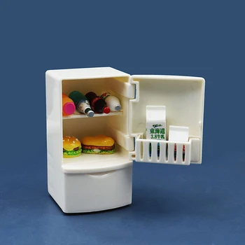 Lėlių Miniatiūrinės Virtuvės Baltas Medinis Šaldytuvas Šaldytuvas Šaldiklis Vaikų Žaislas