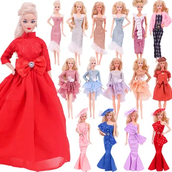 Lėlės, Drabužiai, Suknelės Ir Viršų Skrybėlės Princesė vakarinę Suknelę Pokylių Šalis Gražus Suknelė Tiulio Suknelė Barbiees&BJD Priedai