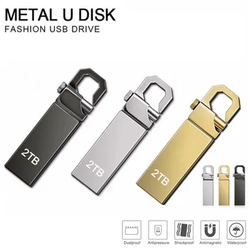 Metalo Usb 3.0 Pen Drive 2TB Key Usb Flash Diskai 2TB Didelės Spartos TIPO C Pendrive Vandeniui Memoria Usb 