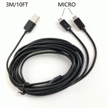 Micro usb Dual Splitter Įkrovimo Kabelis - Maitinimo iki Dviejų (2) 