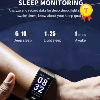 miega stebėti Smart Apyrankę juosta Spalvinga Ekrano Fitness Tracker Širdies ritmo Monitorius 