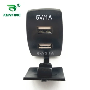 Mini Automobilinis Įkroviklis Su Jungikliu Voltmeter Dual USB 3.1