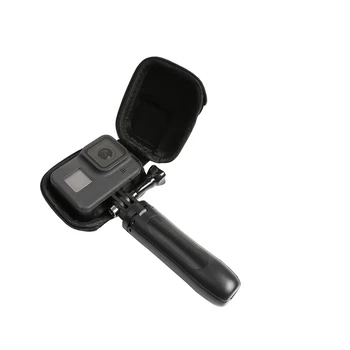 Mini EVA Atveju Apsauginis Krepšys GoPro Hero 8 Juodas Sporto Fotoaparato PU talpinimo Dji Osmo Veiksmų Priedai