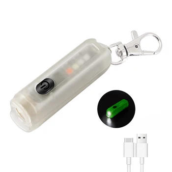 Mini LED EDC Žibintuvėlis Žvejyba, Kempingas Nešiojamų Šviesos Skubios pagalbos paketų prižiūrėtojų raktinę Fakelas