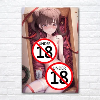 Modernios Sienos Meno Sexy Nude Girl, Dovanų Dėžutėje Nuotrauką Suaugusiųjų Anime, Plakatai, Drobė Spausdinimo Tapybos Namų Kambario Dekoro