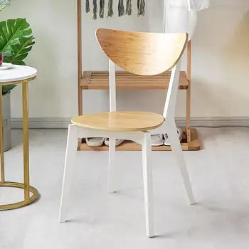 Modernus Minimalistinis Medinės Kėdės Atlošas Valgomojo Kėdė Derybų Susitikimo Kėdės, Kompiuterio Kėdė, Medžio Masyvo Baldai