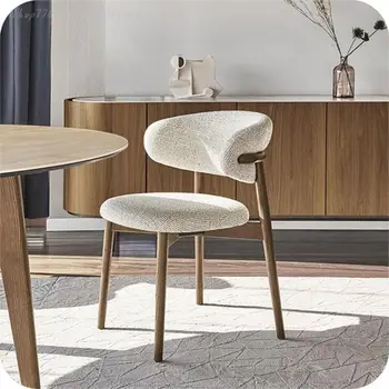 Modernus Minimalistinis Medžio Valgomojo Kėdės Dizaino Minkštas japonijos aksomo Kėdės Nugaros, Valgomasis, sofa-Sandalyeler Virtuvės Baldai