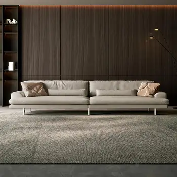 Modernus minimalistinis odos Hardy sofa viršutinis sluoksnis karvės odos kambarį buitinių mažų vienetų paprastos tiesios angliavandenilių eilės