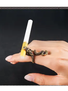 Nauja stiliaus gryno vario dragon kietas Piršto cigarečių savininko žiedo Valdinga vyrų verslo Rūkymas Įtaisą Kūrybiškumo Dovana