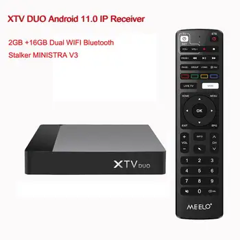 Naujas Meelo+ IP Imtuvas TVBoxAmlogic S905w2 2GB16GB Android11.0 TV Box 4K XTV DUO Set Top Box Paramos Stalker MINISTRA V3