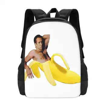 Nicolas Cage Į Bananų-Ryškiai Geltonos Nauja Siunta Unisex Krepšiai Studentų Bag Kuprinė Nicolas Cage Nicholas Cage Bananų Bannana