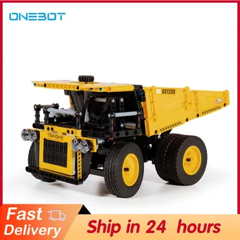 ONEBOT Mano Sunkvežimis Blokai Mechaninė Kontrolės Didelis Modeliu Blokuoti Automobilių Žaislas Vaikas Berniukas Suaugusiųjų Plytos 
