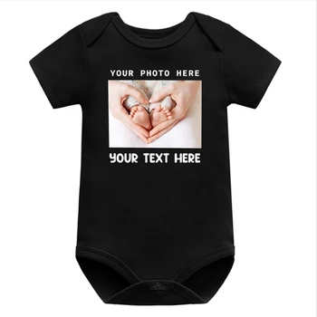 Pasirinktinius Nuotraukų Kūdikių Bodysuit Asmeninį Foto Baby Girl Drabužiai Pasirinktinį Tekstą Marškinėliai Asmeninį Naujagimiui Drabužius nuo 0-6m m