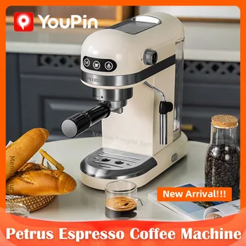 Petrus Espresso Kavos virimo aparatas PE3366 220V už Virtuvės, Biuro Kavinė Elektros Americano Mašina 15Bar Pieno Putų Namų apyvokos
