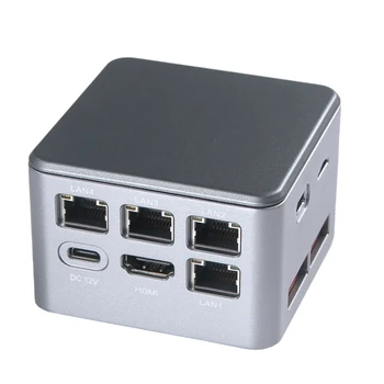 Piesia 2023 Karšto Pardavimo Mažos Galios MINI PC su N5105/N6005 4*LAN 2*USB Biuras
