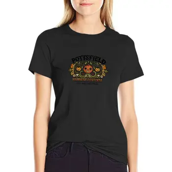 Pottsfield Derliaus Šventė T-Shirt marškinėliai grafinis tees lady drabužiai Moterims vasaros palaidinės 2023