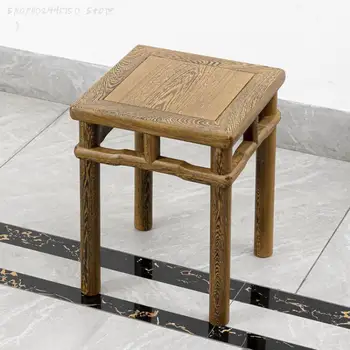Raudonmedžio Kėdžių Vištienos Sparno Medienos Aikštėje Išmatose Naujas Kinų Stiliaus Kėdė Paprastas Valgomojo Kėdžių, Mažas Išmatų Medžio Masyvo Mažas Suolas