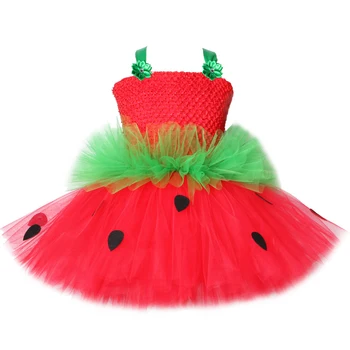 Raudonos, Žalios Braškių Suknelės Mergaitėms Princess Tutu Suknelė Bamblys Vaikai Mergina Kostiumų Gimtadienio