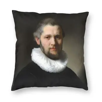 Rembrandt Van Rijn Portretas Žmogaus, Pagalvėlė Padengti Žymaus olandų Tapybos Mesti Pagalvės užvalkalą už Kambarį Custom Užvalkalas
