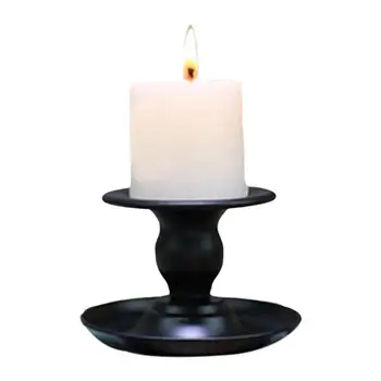 Retro Siaurėjantys Žvakių Laikiklis Juodas Geležies Žvakidė Turėtojai Derliaus Kaustytomis Geležies Žvakių Laikiklis Valgomasis Namų Dekoro Juoda