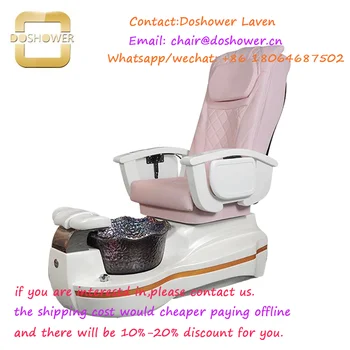 Rožinė spa pedikiūro krėslai prabanga su pedikiūro krėslai pėdų spa masažas nagų stalo ir pedikiūro kėdė rinkinys