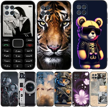 Samsung Galaxy M62 Atveju Galinį Dangtelį M62 F62 4G Telefono dėklas m625 Silikono Juoda Tpu Atveju meškinas tigras, liūtas, mielas