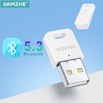 SAMZHE USB Bluetooth 5.3 Dongle Adapterį, KOMPIUTERIO Garsiakalbio Belaidės Pelės, Klaviatūros Muzikos Garso Imtuvas, Siųstuvas, 
