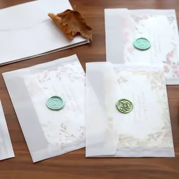 Sieros rūgštis popierinį voką permatomas matinio mažų šviežių kūrybinių pakvietimo mergina, meilės laišką voke pinigų paketas
