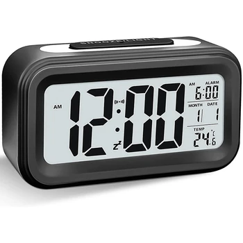 Skaitmeninis Laikrodis-Žadintuvas, LED Šviesos Žadintuvas, baterijomis, Tylus Aalarm Kelionės Laikrodis