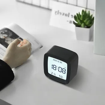Smart Oras Stotis Stalinį LED Stalo Laikrodis Termometras su Drėgmėmačiu Skaitmeninis Laikrodis-Žadintuvas Naktiniai Laikrodis Vaikų Miego Led Cloc