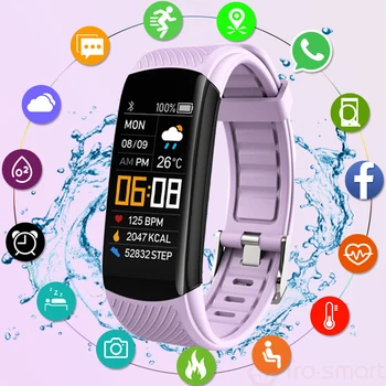 Smart Watch Moterų Spaudimo Monitorius Vandeniui Fitneso Paramos Širdies ritmo Žiūrėti Fitness Tracker Apyrankės, skirta 