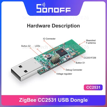Sonoff Zigbee CC2531 USB Dongle Modulis Plikas Valdybos Paketinių Protokolo Analizatorius USB Sąsaja prijungimo įtaisas Palaiko BASICZBR3 S31 Lite zb