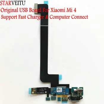 STARVEITU Už Xiaomi Mi 4 Originalus USB Valdybos FPC Flex Kabelis, Mikrofonas Vibratorius Motorinių Įkroviklis Grandinės Dalis