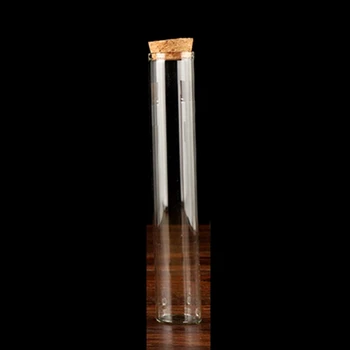 Stiklinį Mėgintuvėlį su Kamštienos Kamščiai, skirti Moksliniai Eksperimentai Vonios Druska ir Saugyklos Saldainiai