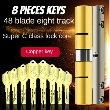 Super C klasė Vario lock,Gryno vario AB užraktas core Cilindrų Anti-Theft Įėjimo Žalvario Dvigubas Durų Užraktas core 8 Vienetų Klavišus