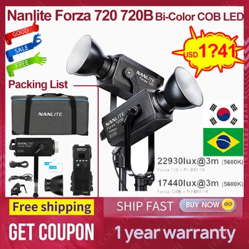 Už Nanguang Nanlite forza 720 720B Dienos šviesos Bi-Color COB LED Monolight Vietoje Šviesos 2700K-6500K su standartine Bowens Mount