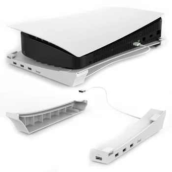Už PS5 Stovas Horizontali Konsolės Laikymo Ekranas Stalas Laikiklis Su 4-Port USB Hub Bazės Savininkas Playstation 5 Žaidimas Priedai