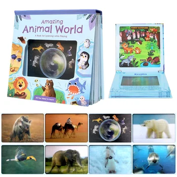 Vaikai 3D Knygos Švietimo Žaislai Kūrybos Naujovė Vaizdo Gyvūnų Dinaminis Skaityti Vaizdas Knyga Ikimokyklinio amžiaus Vaikų Knygos Žaislai Dovana