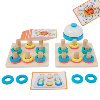 Vaikas Montessori Mąstymo Dėliones, Medinių Žaislų Geometrinės Formos Atitikimo Spalvų Pažinimo Interaktyvi Lenta Žaidimas Loginis Švietimo Žaislas