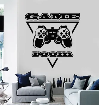 Vinilo sienos lipdukas PC žaidimų žaidėjas kreiptuką, vaizdo žaidimai, žaidimų kambarys lipdukas freskos žaidimas ventiliatorius paauglių berniukas miegamasis namų dekoro 2YX26
