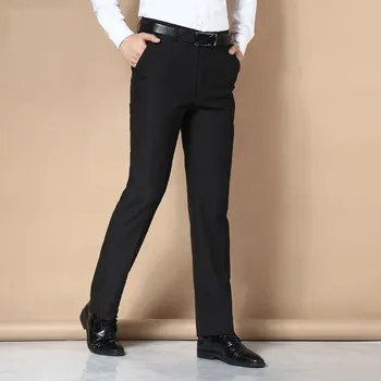 Vyrai Suknelė Kelnės Atsitiktinis Kostiumas Kelnės Vyrų Straight Fit Verslo, Darbo, Biuro Kelnės Oficialų Kelnės Classic Dresspants Plius Dydis