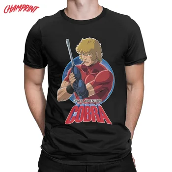 Vyriški T-Shirt Kosmoso Nuotykių Kobra Crazy 100% Medvilnės Tees Trumpas Rankovės Anime T Shirt O Kaklo Drabužiai Plius Dydis