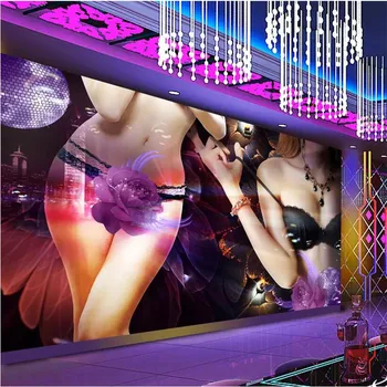 wellyu papel de parede quarto naktiniame klube Bar KTV seksualus grožio įrankius sienos užsakymą didelės freskos žalia tapetai papel de parede