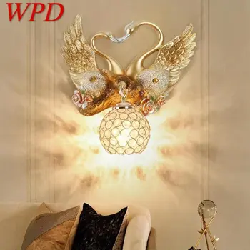 WPD Modernus Patalpų Swan Sienos Žibintai LED Aukso Kūrybos Prabanga Sconce Lempa Dekoro Namų Kambarį Viešbutyje Koridorius