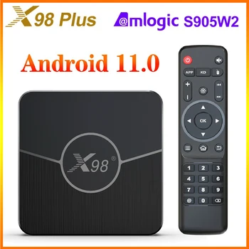 X98 Plius Amlogic S905W2 Android 11 Smart Tv Box Quad Core 2.4 G&5.8 G Dual Wifi 4k AV1 100M 4GB 32GB 64GB Set Top Box Media Player