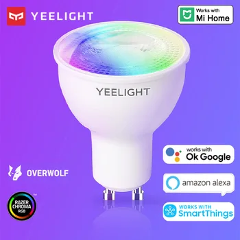 Yeelight GU10 Dėmesio Smart LED Lemputės W1 RGB Pritemdomi Wifi 220V App Valdymas Balsu, Google Asistentas Alexa Xiaomi Mi Namuose