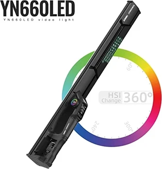 YONGNUO YN660LED Rankinius Vaizdo lengvos Reguliavimas Bi-color 2000-9900k RGB Spalvos Nuotolinio Valdymo Lempos Apšvietimo Transliacijos